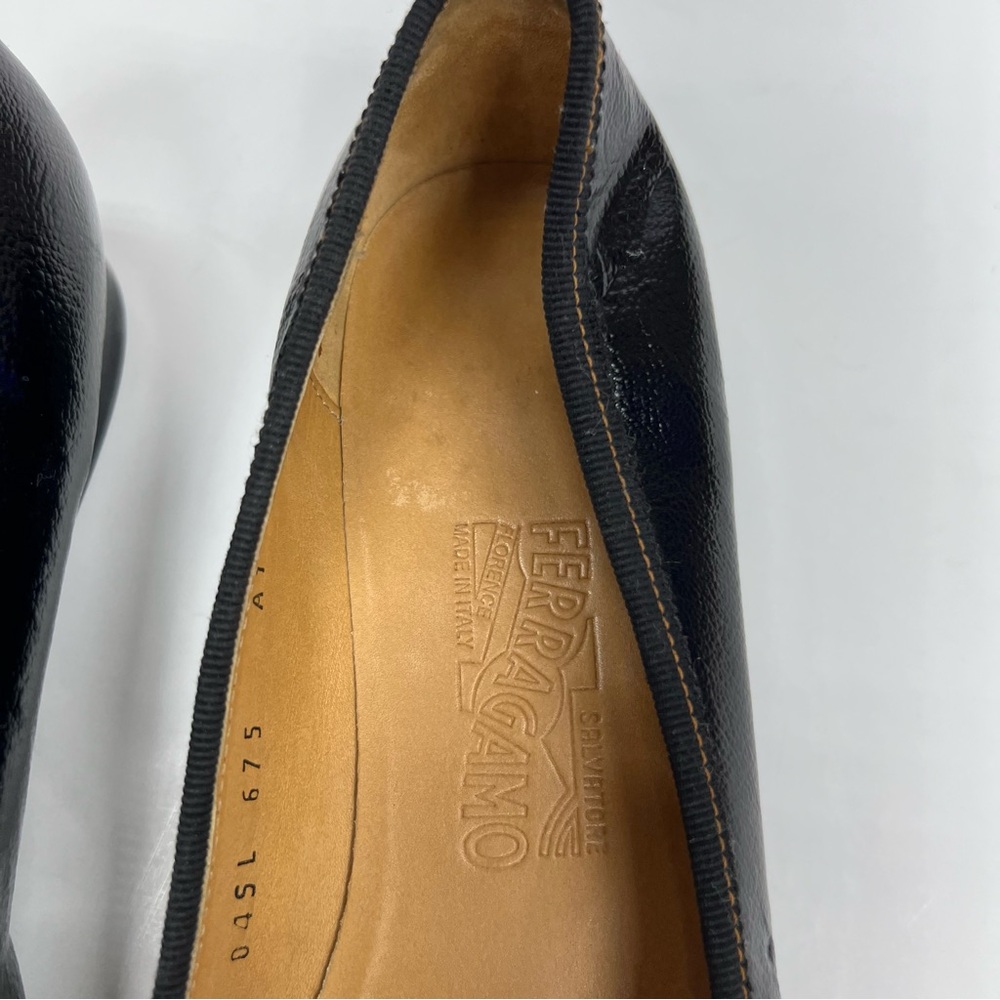 Salvatore Ferragamo Patent Leather Ballet Flat Shoes Size 8.5 - Picture 14 of 15